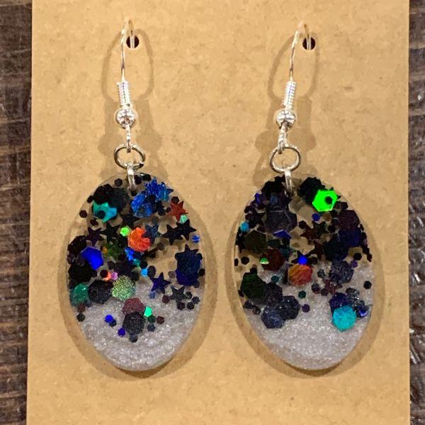 Black and Silver Ovals