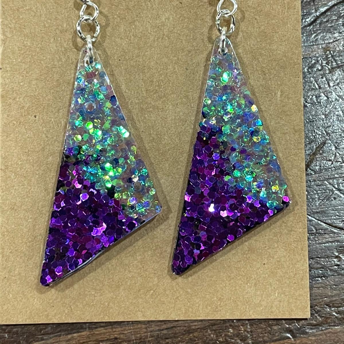 Blue and Purple Mermaid Triangles
