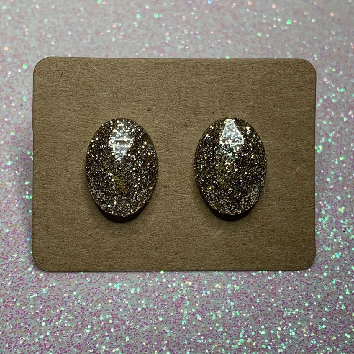 Champagne Oval Studs