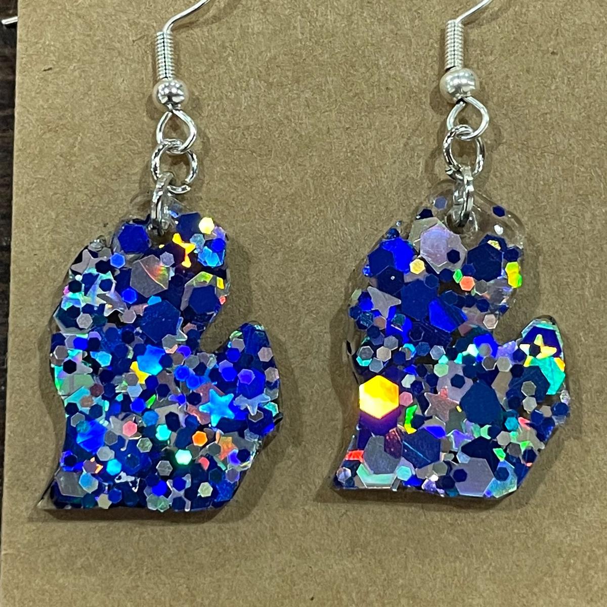Detroit Lions Mitten Earrings