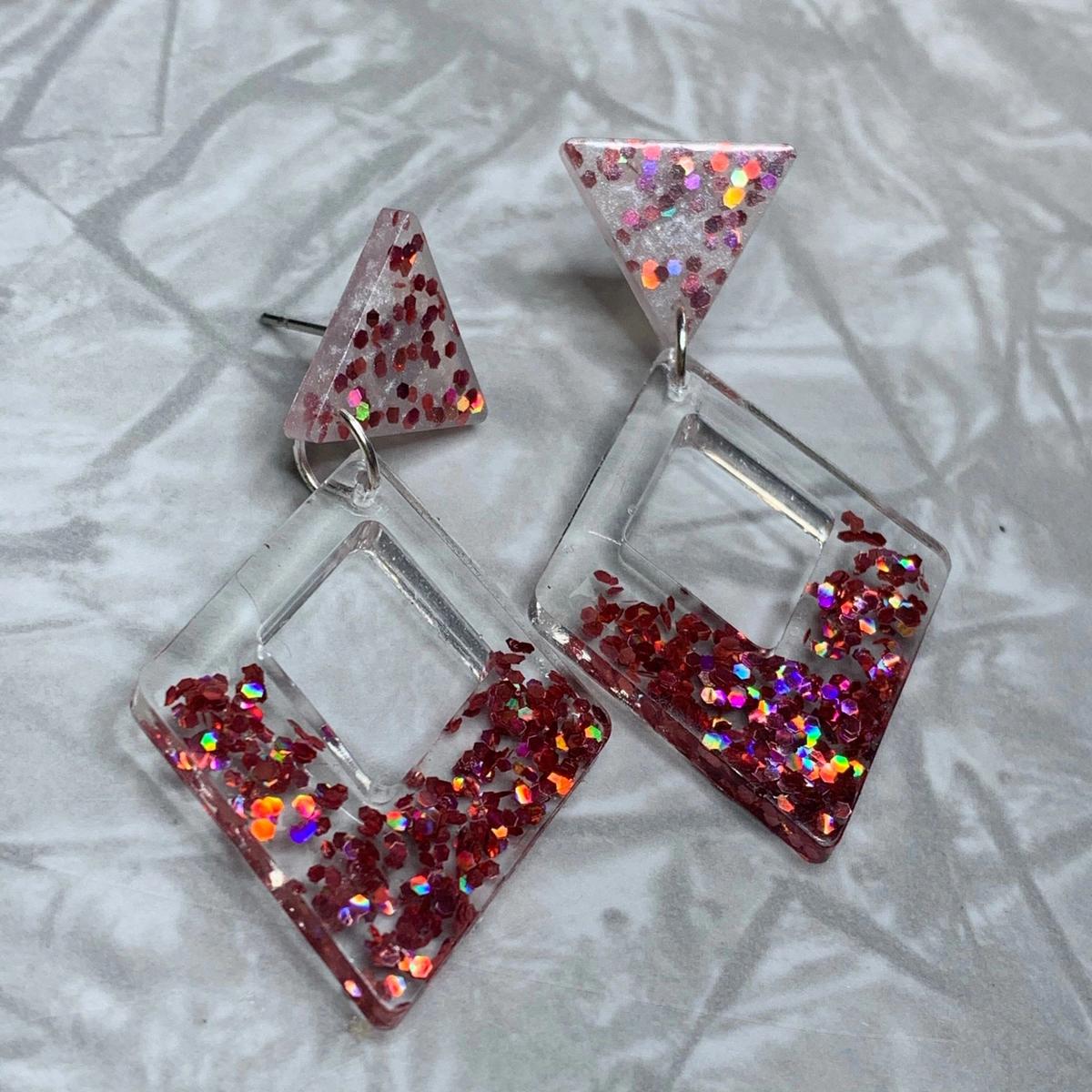 Diamond Rose Sparkle Earrings