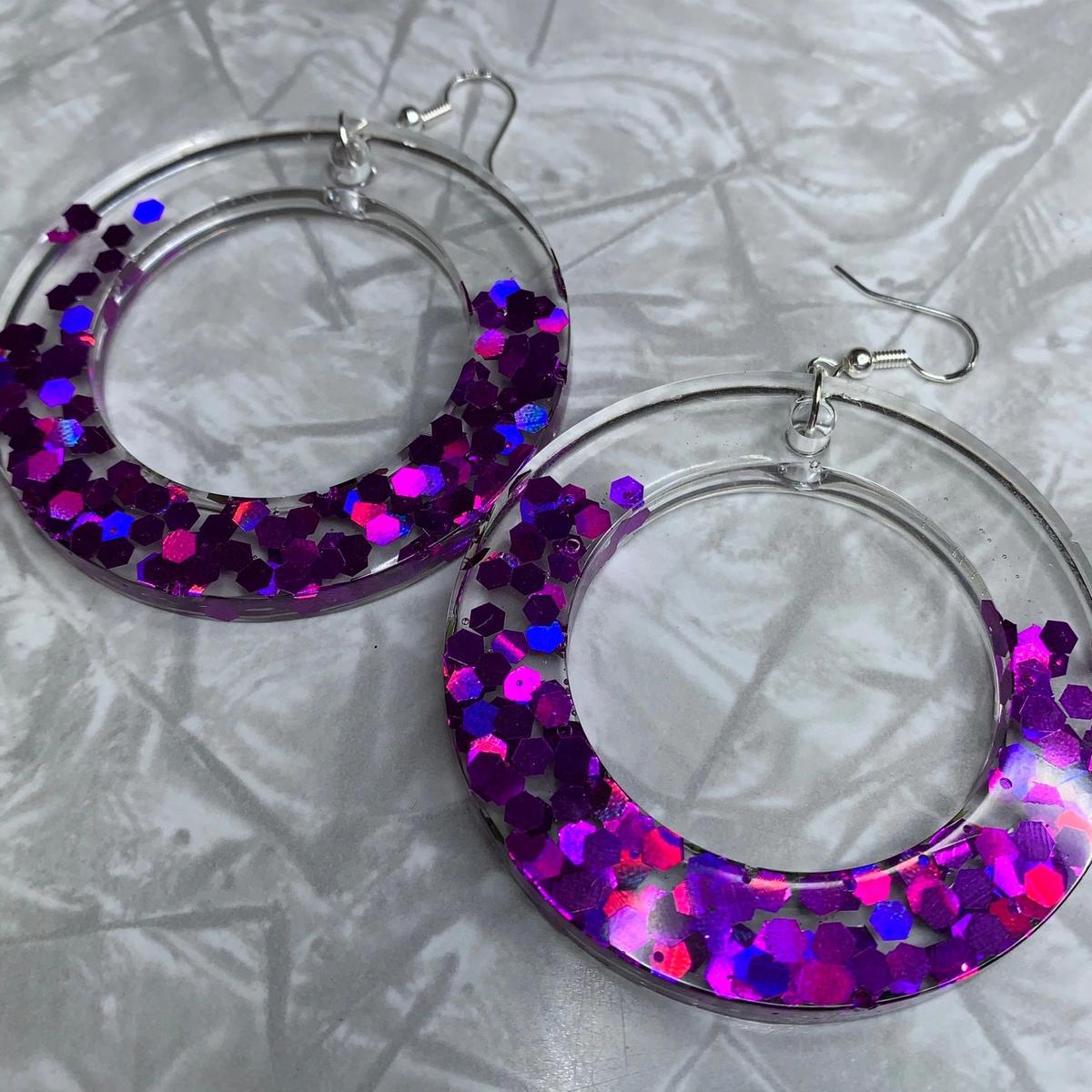 Extra Large Purple Hoops