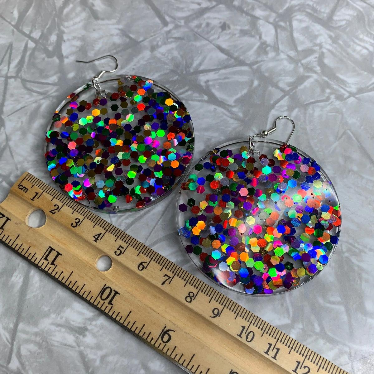 Extra Large Rainbow Earrings