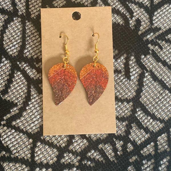 Fall Leaves in Red and Brown