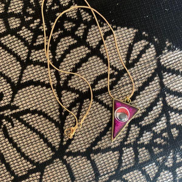 Fuchsia Evil Eye Pendant