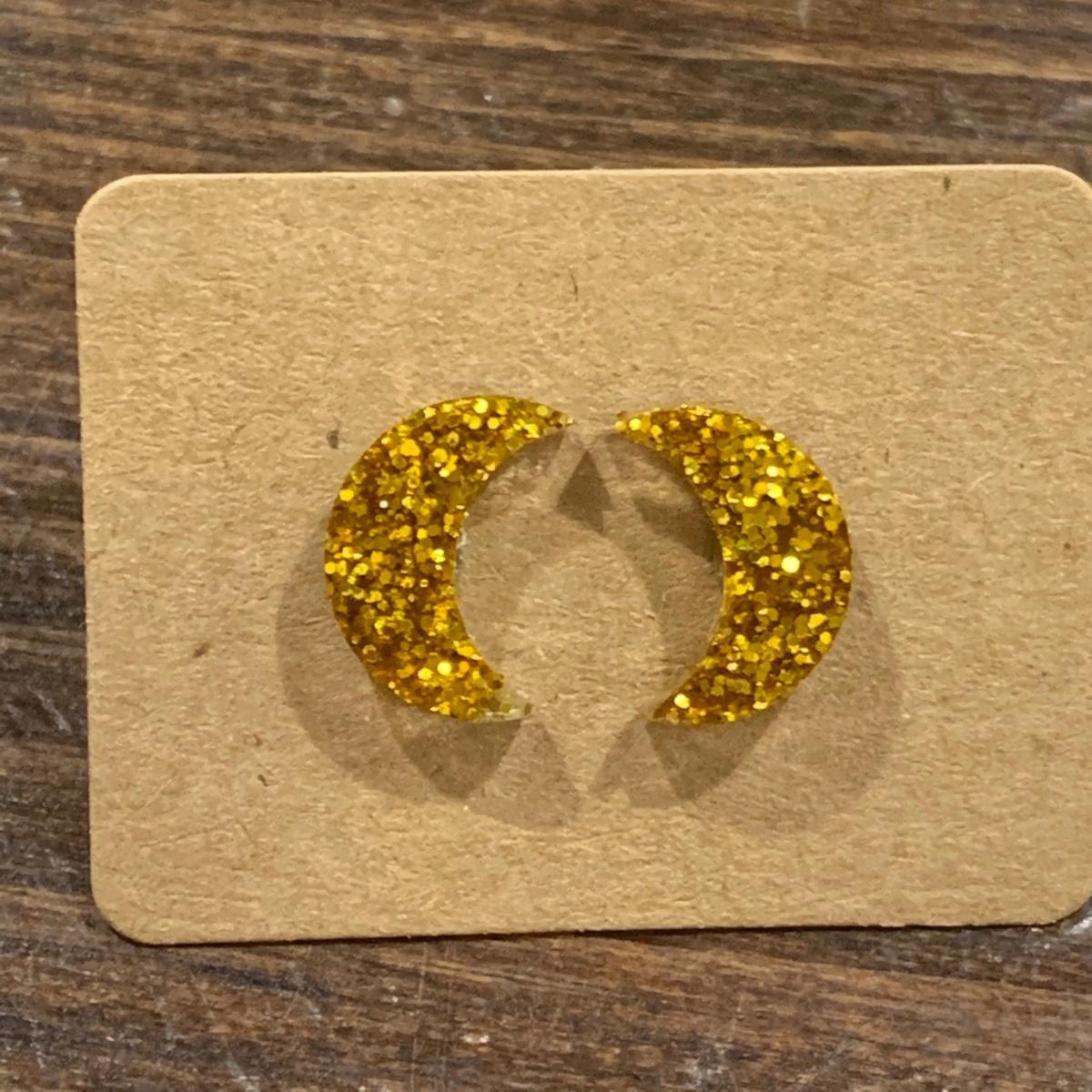 Gold Moon Studs