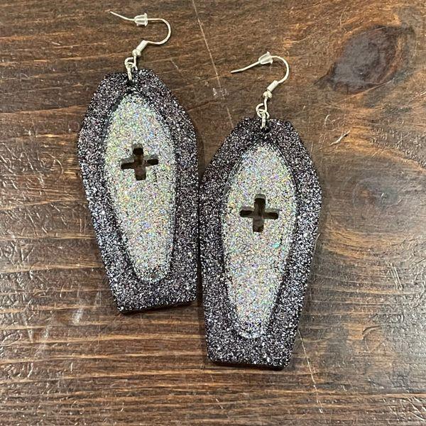 Large Coffin Earrings