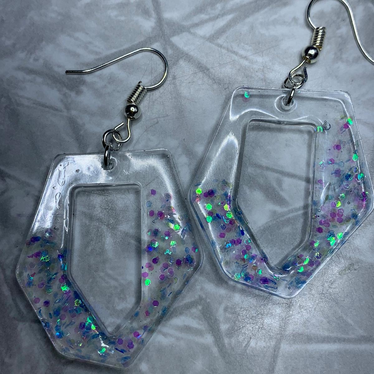 Mermaid Blue Sparkle Earrings