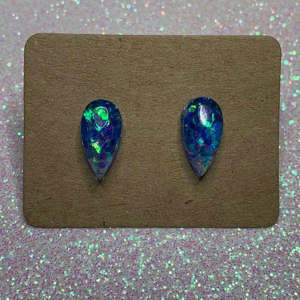 Mermaid Narrow Teardrop Studs