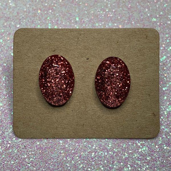 Oval Rose Studs