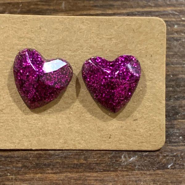 Purple Heart Studs