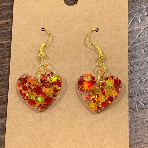 Red and Gold Mini Hearts