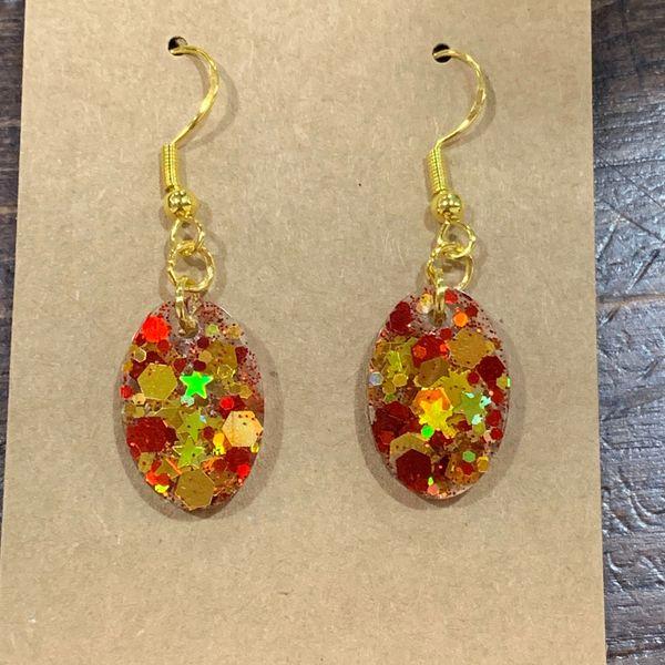 Red and Gold Mini Ovals
