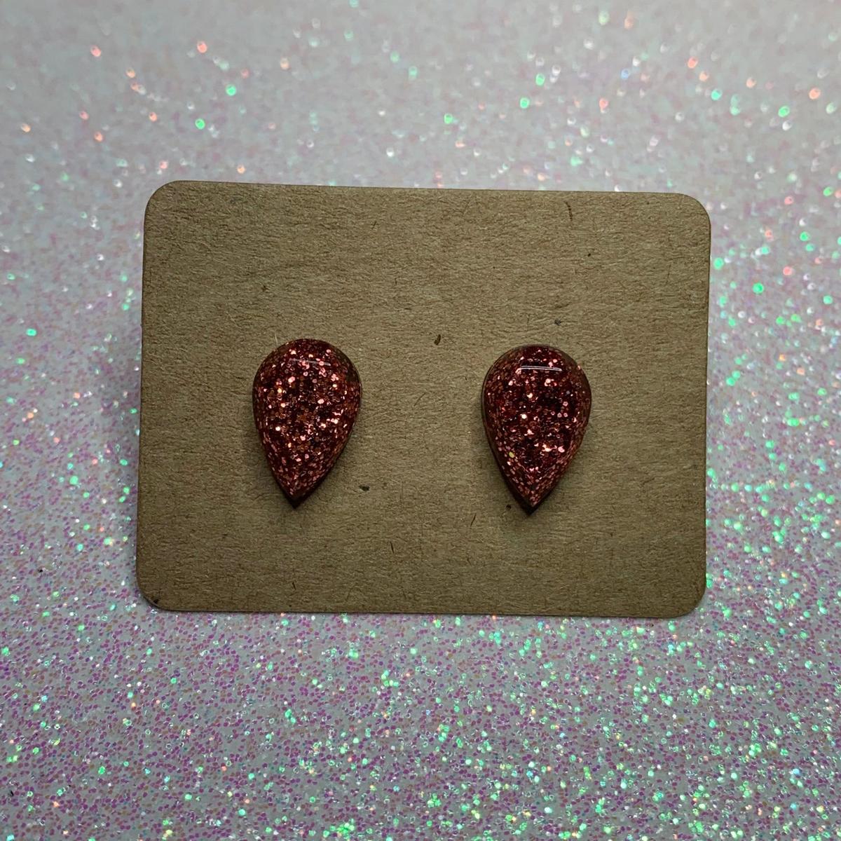 Rose Teardrop Studs