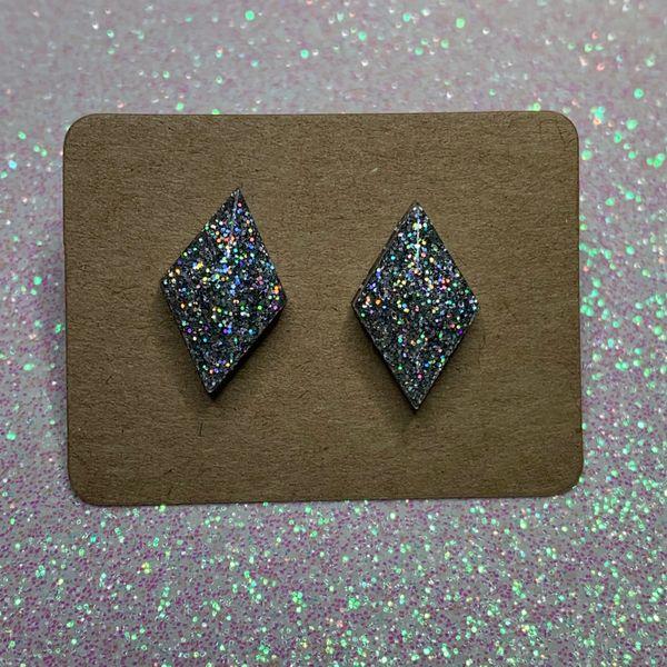 Silver Diamond Studs