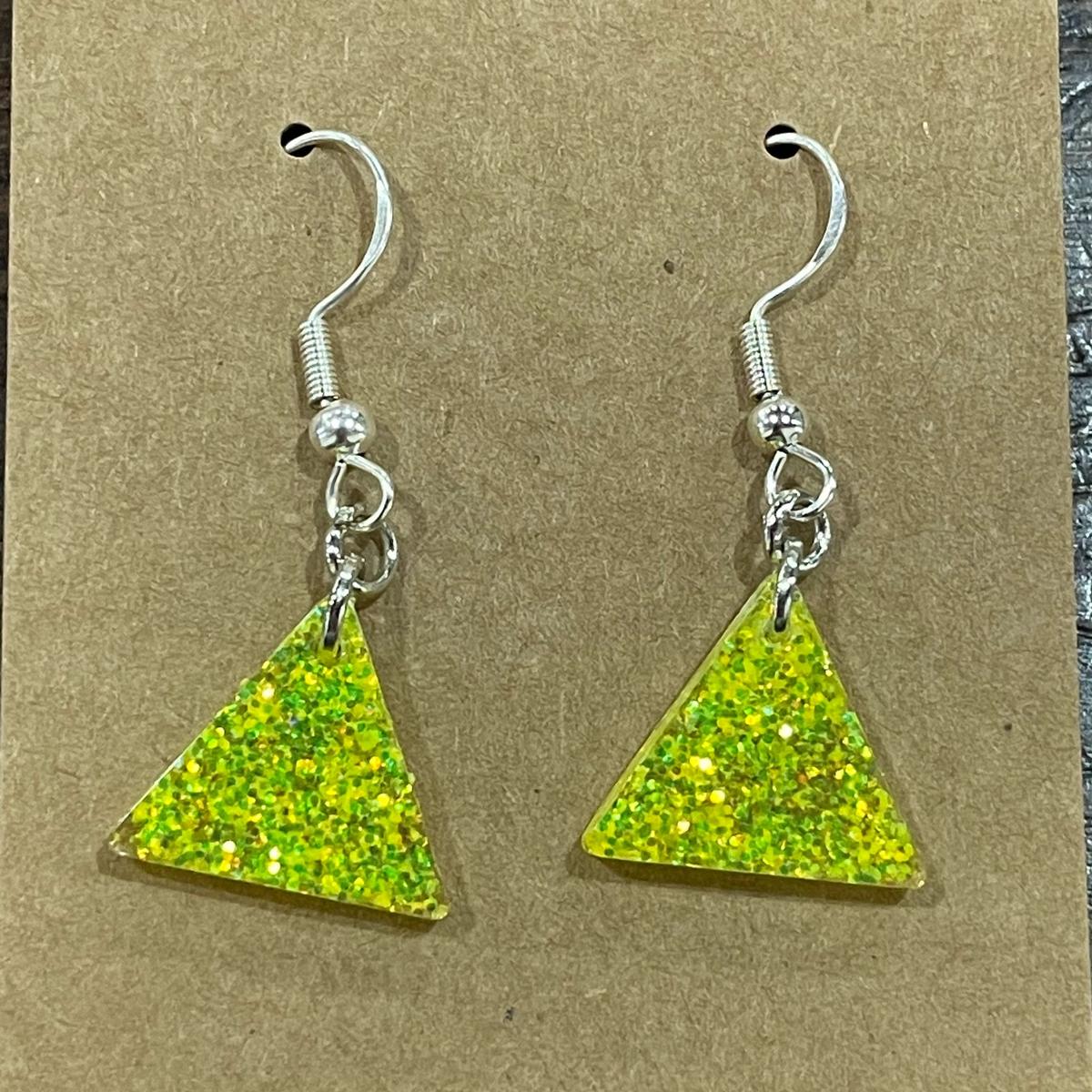 Tiny Yellow Triangle Dangle